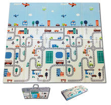 Load image into Gallery viewer, Fun N Well Foldable XPE Baby Play Mat | King Size 197x178x1cm (Colourful Pony / City)

