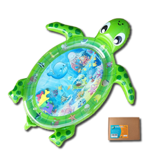 Load image into Gallery viewer, Fun N Well Inflatable Tummy Time Water Play Mat (Green Sea Turtle)
