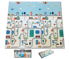Load image into Gallery viewer, Fun N Well Foldable XPE Baby Play Mat | King Size 197x178x1cm (Nordic Mountain / City)
